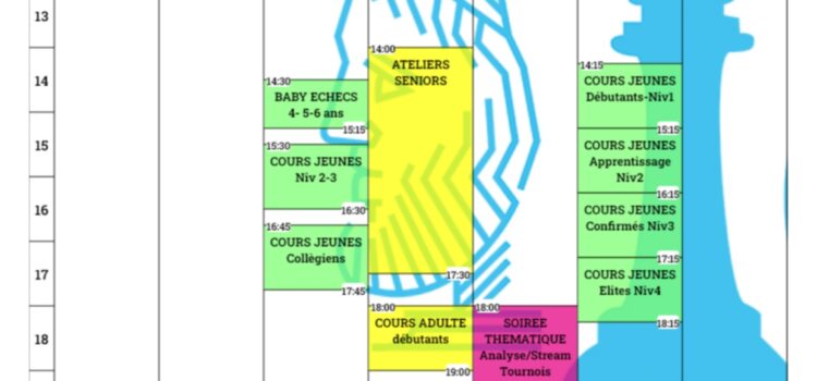 Planning Activités Club Planning Activités Club